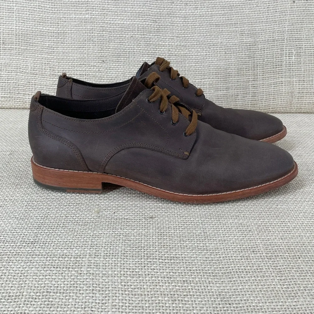Cole Haan‎ Grand Series Mens 9.5M Dark Brown Leather Oxford Dress Shoes C31417